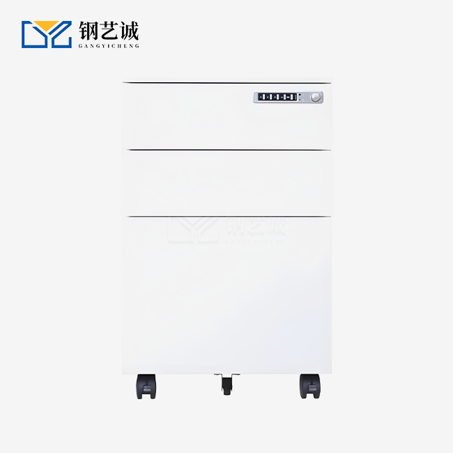 Code Lock 3-Drawer Steel Mobile Cabinet